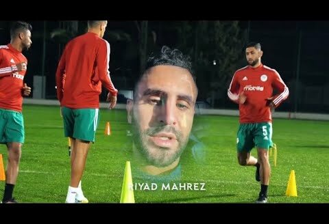 محرز و اللاعبين يشجعون المنتخب في مباراة الغد ضد كوت ديفوار 😍