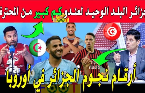 الإعلام التونسي والمصري الجزائر عدد كبير من المحترفين أرقام نجوم  المنتخب الجزائري  في أوروبا